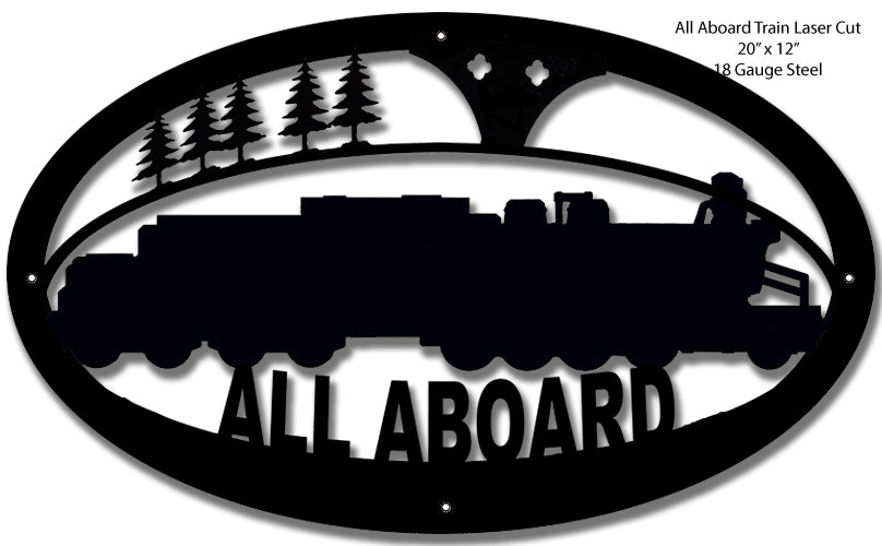 Railroad Silhouette Of 12×20