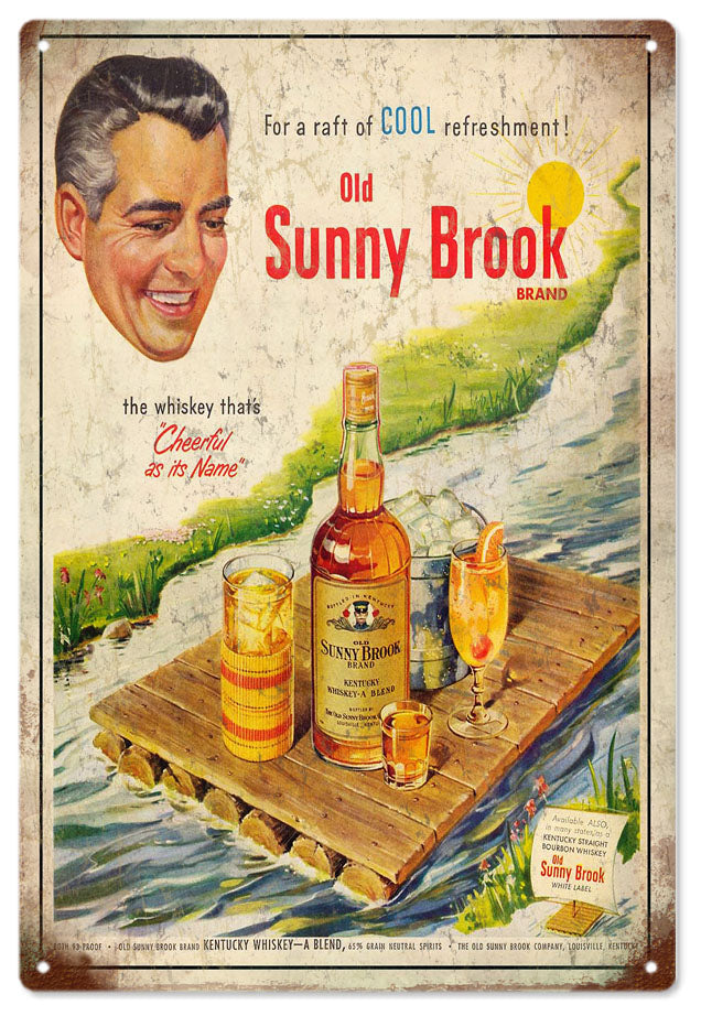 Old Sunny Brook Brand Kentucky Whisky Bar 12x18
