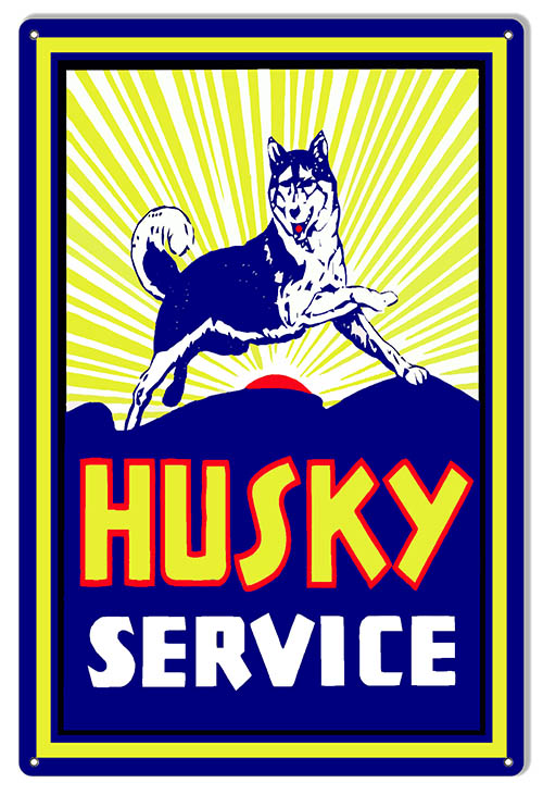 Husky Service Gas Station 12×18