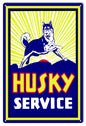 Husky Service Gas Station 12×18
