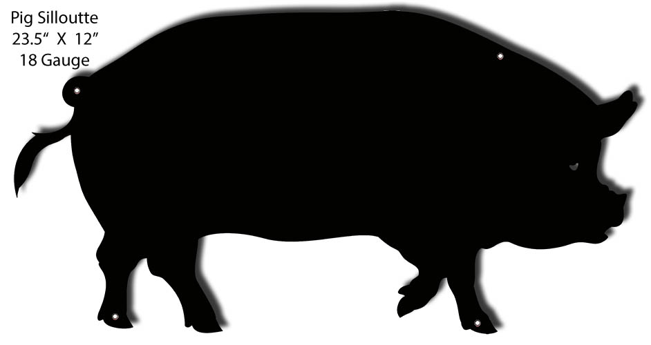 Pig Silhouette 12×23.5