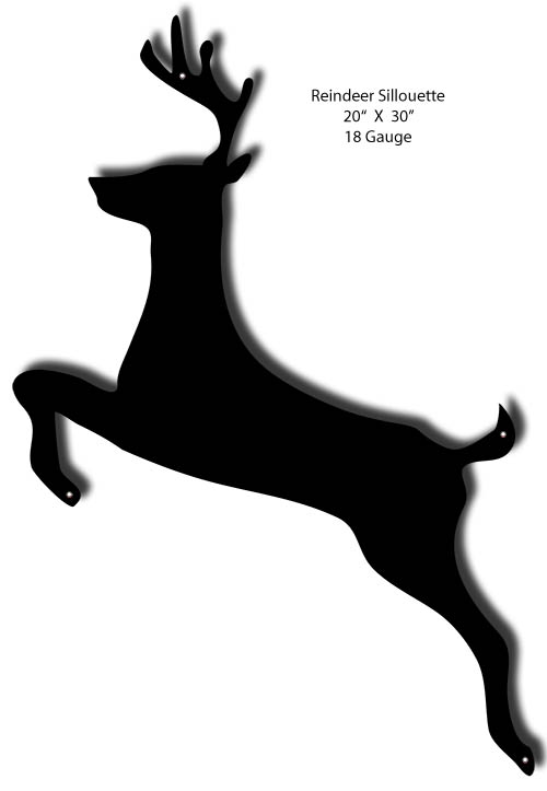 Reindeer Silhouette Of 20×30