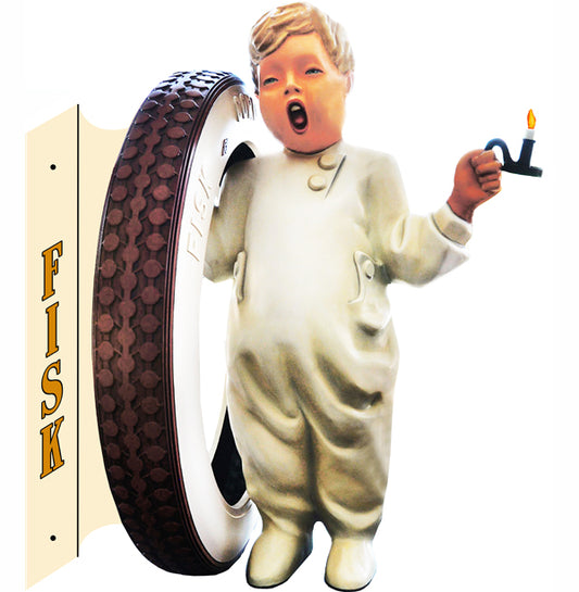 Fisk Boy Flange Vintage Style Metal Sign 18 × 23