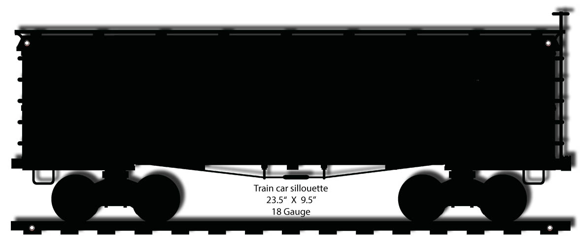 Train Car Silhouette 9.5×23.5