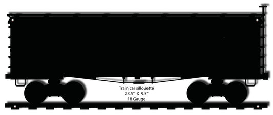 Train Car Silhouette Vintage Style Metal Sign 9 x 23