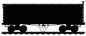 Train Car Silhouette 9.5×23.5