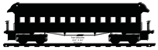 Silhouette Train Vintage Style Metal Sign 6 × 23