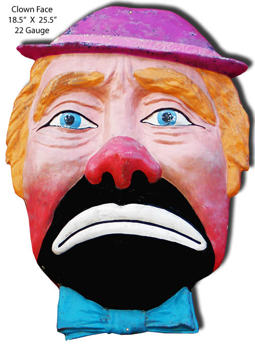 Funny Clown Face Of Vintage Style Metal Sign 18 × 25
