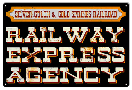 Railway Express Agency Railroad Vintage Style Metal Sign 12 × 18