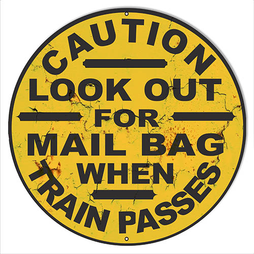 Look Out For Mail Bag Train 14×14