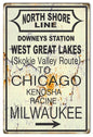 North Shore Line Railroad 12×18