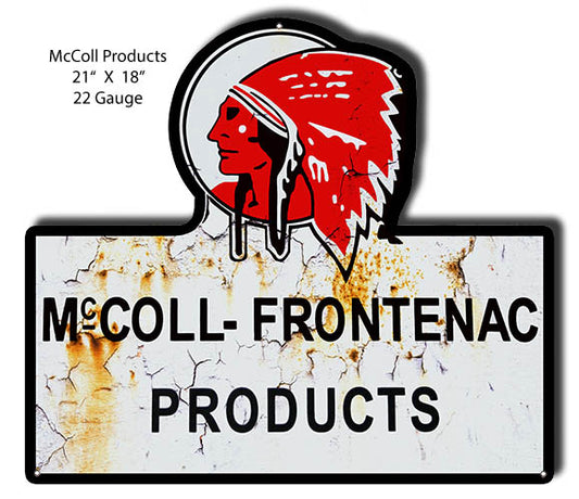 McColl Frontenac Vintage Style Metal Sign 18 × 21
