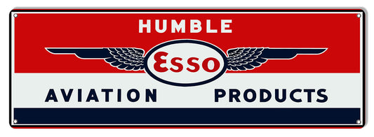 Humble ESSO Motor Oil Vintage Style Metal Sign 8 × 24