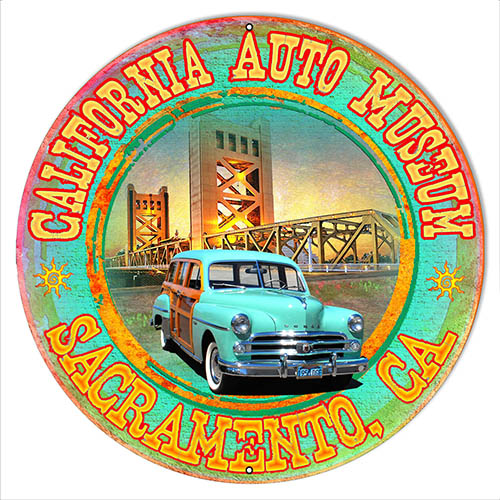 California Auto Museum Vintage Style Metal Sign 14 × 14