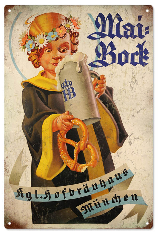 Hofbrauhaus Beer Vintage Style Metal Sign 12 x 18