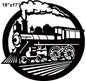Train Silhouette 17×18