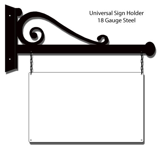 Universal Holder Vintage Style Metal Sign 9 x 24