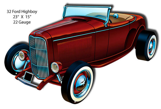 32 Ford Highboy Vintage Style Metal Sign 15 x 23