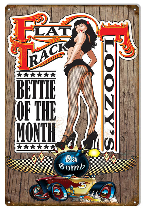 Flat Track Floozy’s Pin Up Girl 12×18