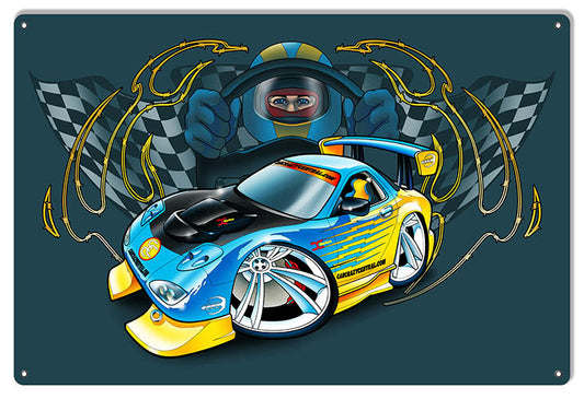 Fast Furious Race Driver Vintage Style Metal Sign 12 × 18