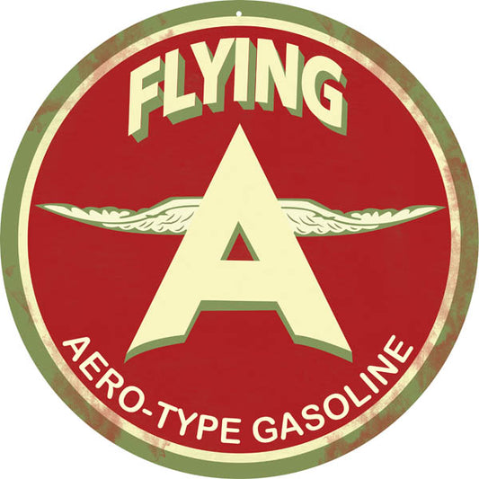 Flying A Aero-Type Gasoline 14 x 14
