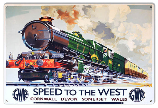 GWR Railroad Vintage Style Metal Sign 12 × 18
