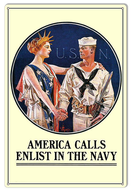 Navy Enlist America Calls Military 12×18