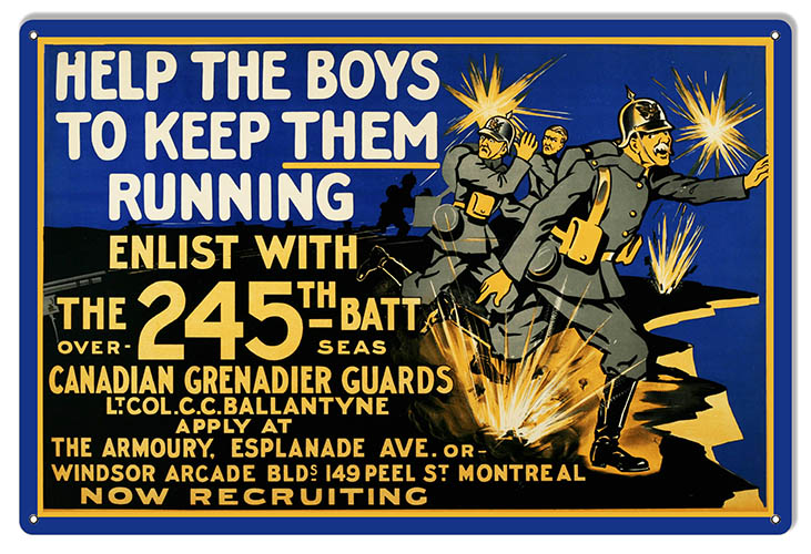 Canadian Grenadier Guards Military 12×18