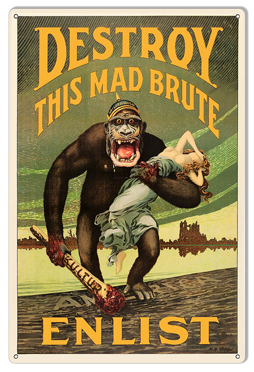 Military Enlist America Destroy 12×18