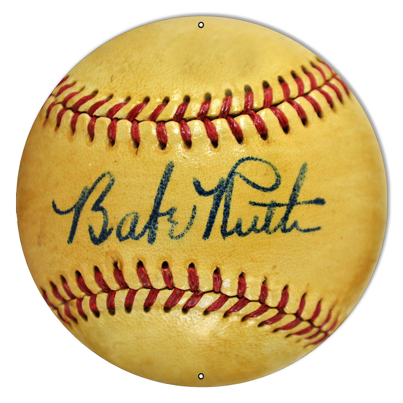 Babe Ruth Autograph Baseball 12×12