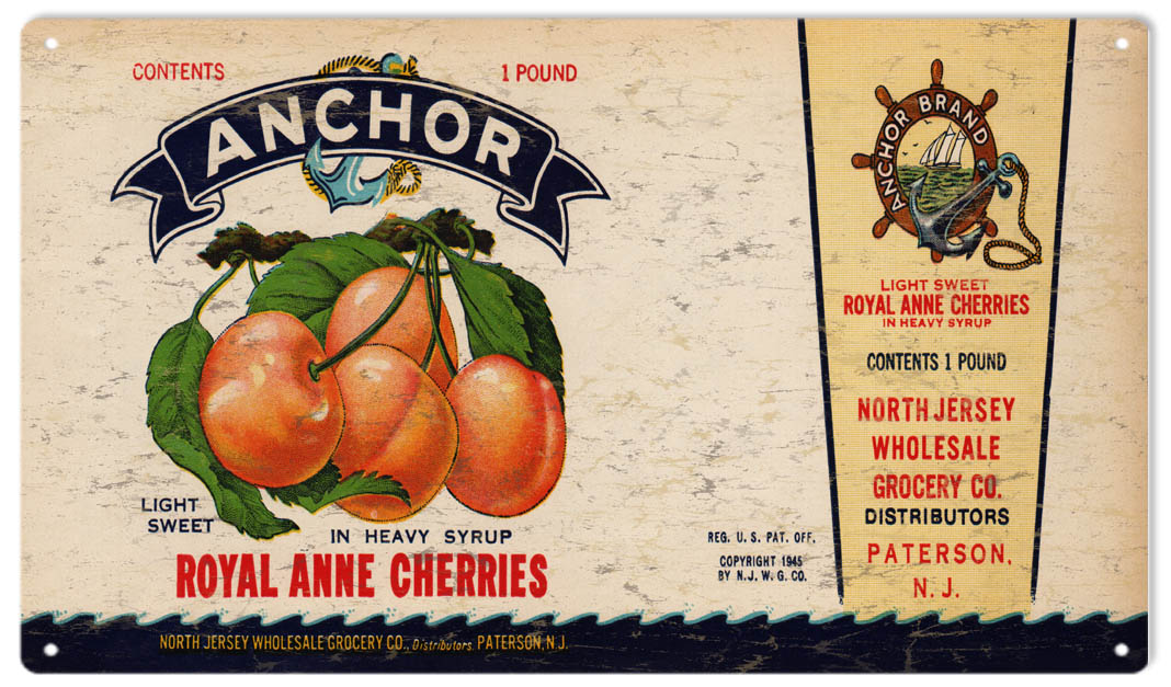 Anchor Royal Anne Cherries Wholesale Grocery Co. 8×14