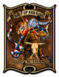 Bull Ride Em Cowboy Western Rodeo 14×18
