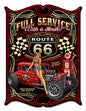 Route 66 Hot Rod Pin Up Girl 1 4×18