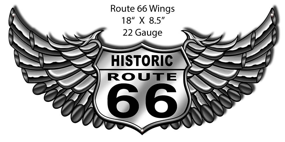 Historic Interstate Route 66 Wings 18×8.5