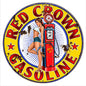 Red Crown Gasoline Pin Up Girl Motor Oil 14x14