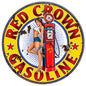 Red Crown Gasoline Pin Up Girl Motor Oil 18x18