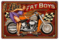 Motorcycle Pin Up Girl I Like Fat Boys 12×18
