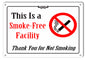 Smoke Free Facility Bar 9x12