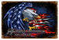 Patriotic American Flag Eagle Righteous Ruler 12×18