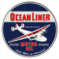 Ocean Liner Motor Oil Gas Station 14 x 14