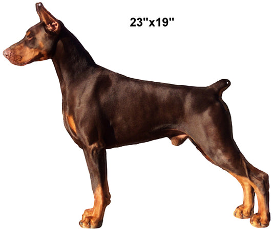Dog Doberman Pinscher Vintage Style Metal Sign 23 × 19