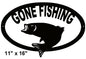Fishing Cut Silhouette Gone Fishing 11×16