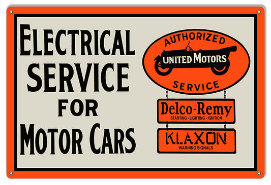 Authorized United Motors Vintage Style Metal Sign 12 × 18