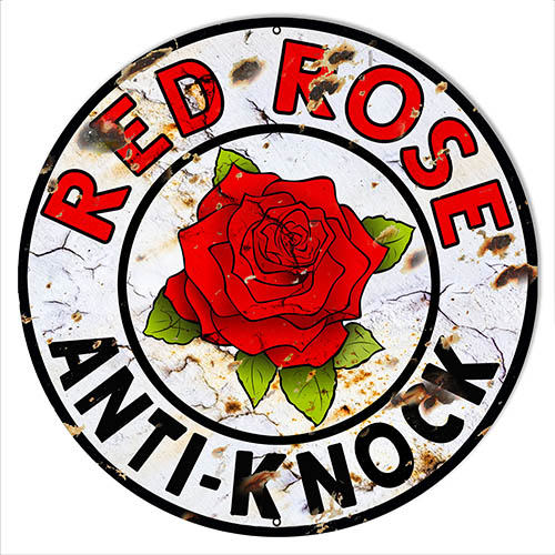 Red Rose Motor Oil Vintage Style Metal Sign 14 x 14