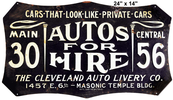 Autos For Hire 24×14