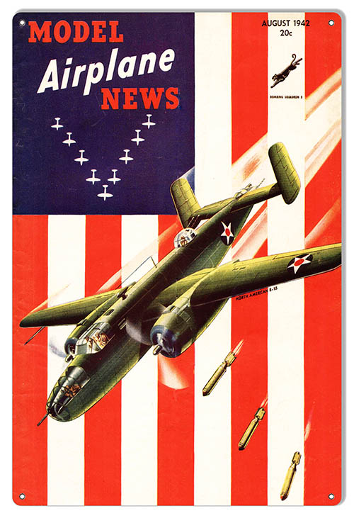 Model Airplane News August 1942 Issue Cover 12×18