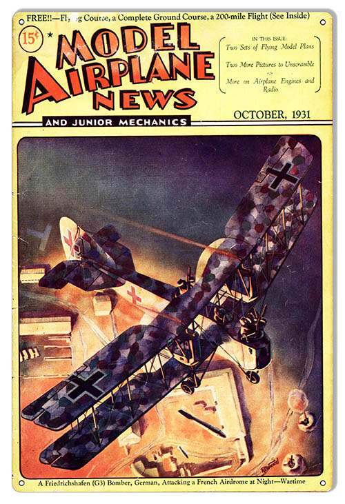 Model Airplane News October 1931 Cover 12×18