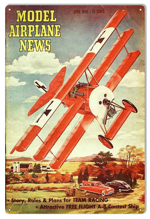 Model Airplane News April 1949 Cover 12×18