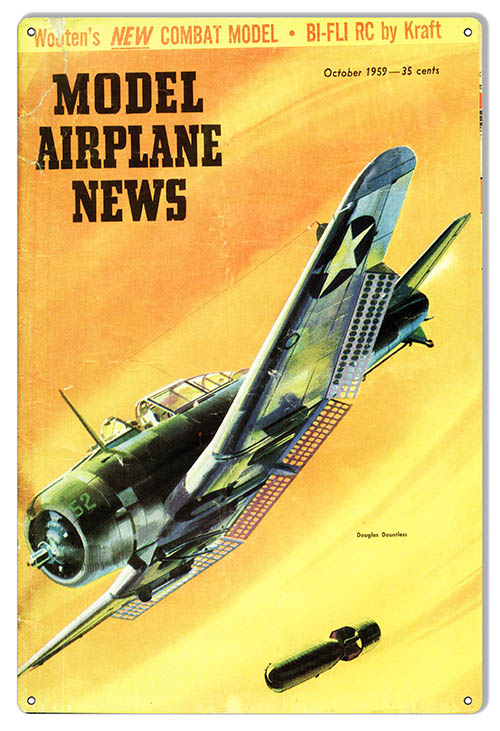 Model Airplane News October 1959 Cover 12×18