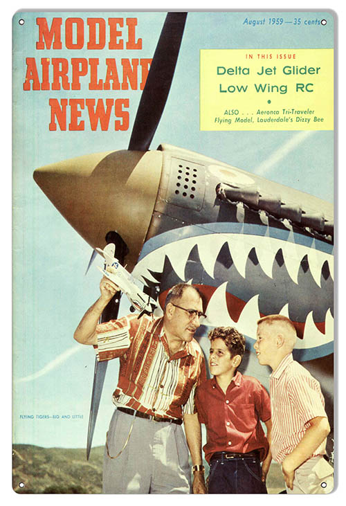 Model Airplane News August 1959 cover 12×18